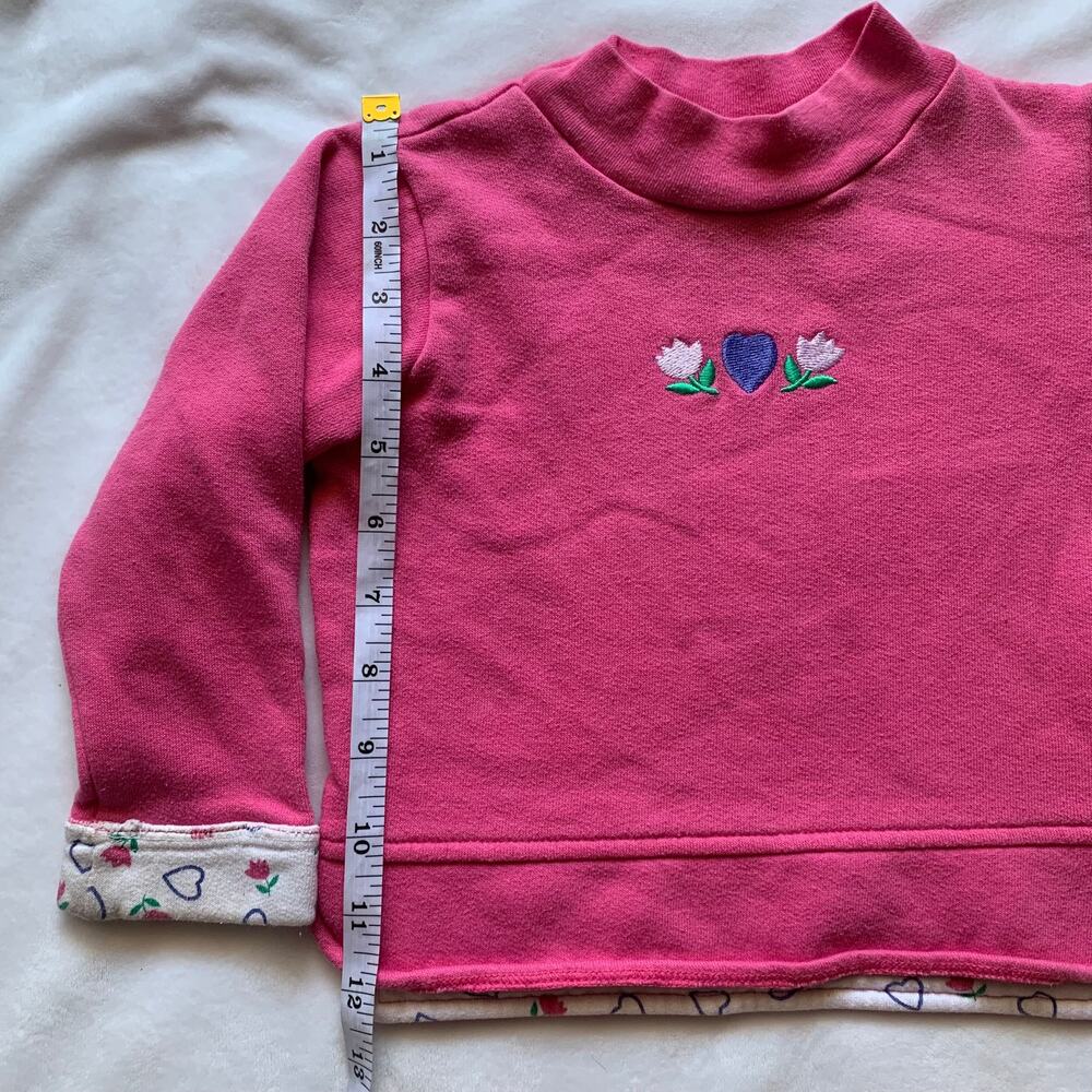 Vintage Pink Flower Sweater 24 months - Picture 3 of 6